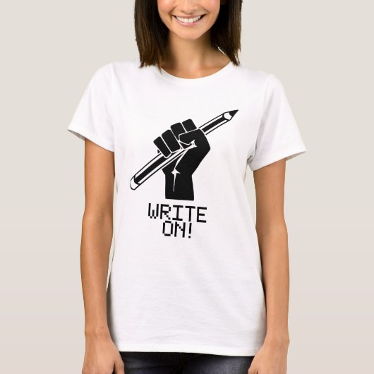作家のワイシャツはティーで書きます Tシャツ (正面)