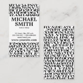 作家の作家のブロガーの手紙 名刺 (正面/裏面)