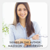 作家の作家の写真によって署名される スクエアシール (正面)