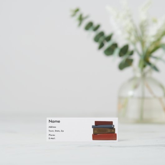 作家の作家の小説家の本の名刺 スキニー名刺 (スタンド正面)