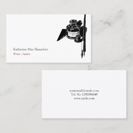 作家の作家の書家の名刺 名刺 (正面/裏面)