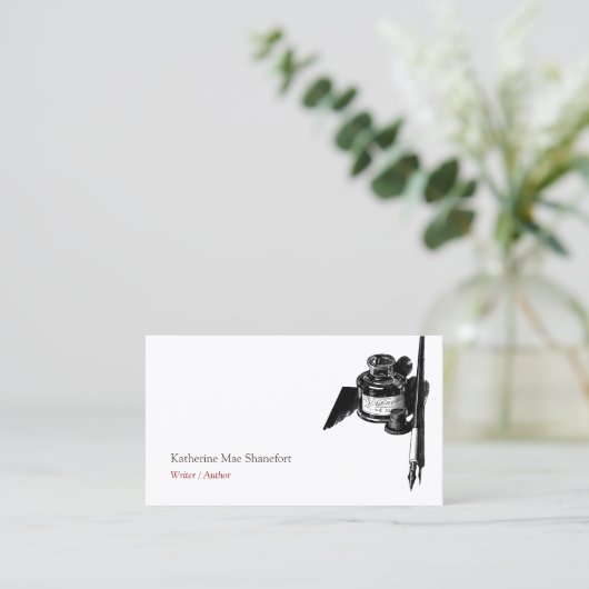 作家の作家の書家の名刺 名刺 (スタンド正面)