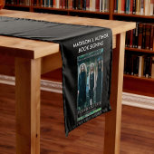 作家の作家の本の署名の黒か一突き色 ミディアムテーブルランナー