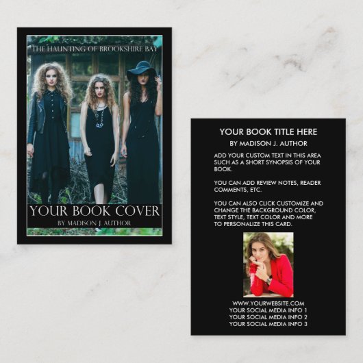 作家の作家の表紙大きい|の作家の写真の背部 名刺 (正面/裏面)