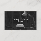 作家の作家の詩人のブロガーのレトロのタイプライター 名刺 (正面)