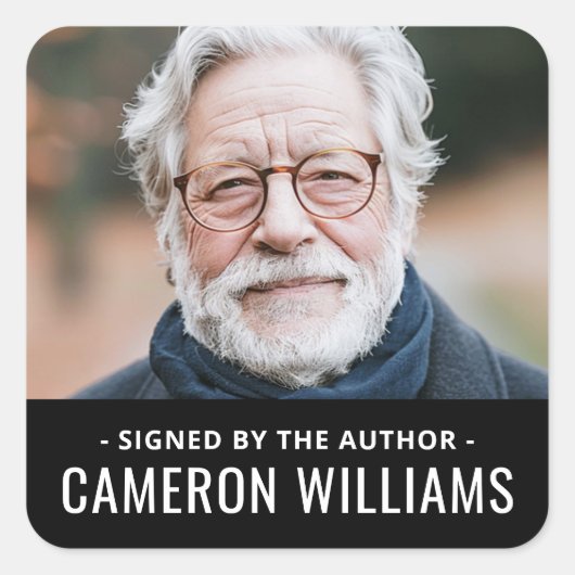 作家の写真名blackが署名した スクエアシール (正面)