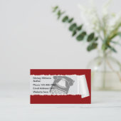 作家の出版業者の作家のテーマ 名刺 (スタンド正面)