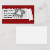 作家の出版業者の作家のテーマ 名刺 (正面/裏面)