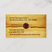 作家の名刺 名刺 (裏面)