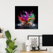 作家の喜びカラフル ポスター (ホームオフィス)