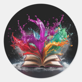 作家の喜びカラフル ラウンドシール