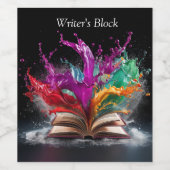 作家の喜びカラフル ワインラベル (シングルラベル)