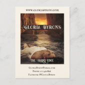 作家の宣伝材料の金箔エッジ インビテーションポストカード (正面)