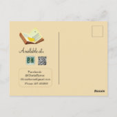 作家の宣伝材料の金箔エッジ ポストカード (裏面)