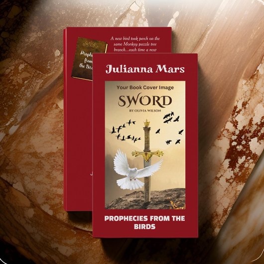 作家の宣伝素材のバーガンディ 名刺