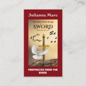 作家の宣伝素材のバーガンディ 名刺 (正面)