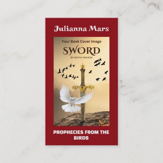 作家の宣伝素材のバーガンディ 名刺 (正面)