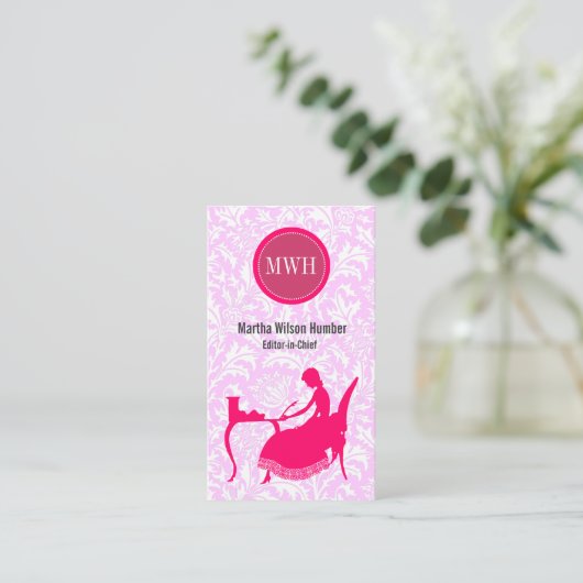 作家の小説家の作家の編集者のヴィンテージの上品 名刺 (スタンド正面)