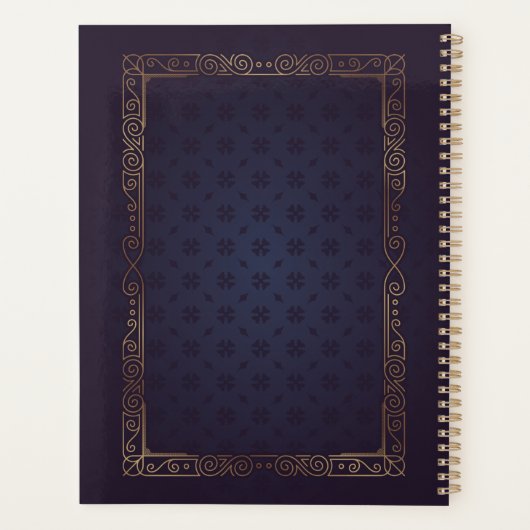 作家の年のカスタム プランナー手帳 (裏面)