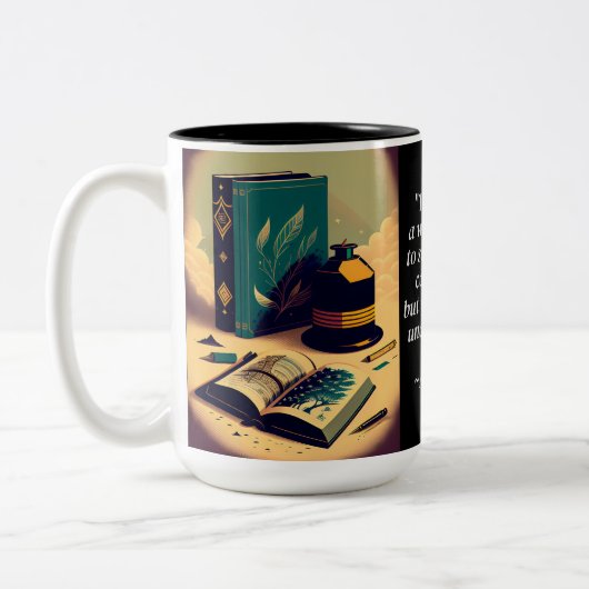 作家の引用文 ツートーンマグカップ (左)