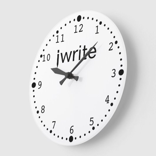 作家の時計のおもしろいなiwriteあなたの色のカスタム ラージ壁時計 (傾斜)