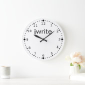 作家の時計のおもしろいなiwriteあなたの色のカスタム ラージ壁時計 (ホーム)