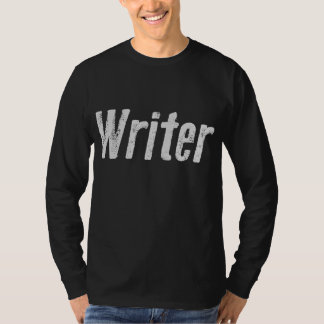 作家の暗いワイシャツ、擦り切れたなTypepress Tシャツ