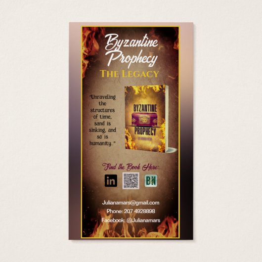 作家の書籍販促資料のプロファイルカード (裏面)