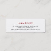 作家の白黒 スキニー名刺 (裏面)