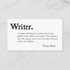 作家の白黒 名刺