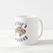 作家の研修会のマグ コーヒーマグカップ (正面右)