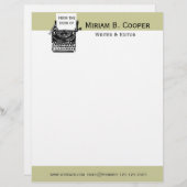 作家の編集者の出版のプロフェッショナル レターヘッド (正面/裏面)