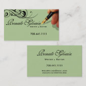 作家の編集者1のスタイリッシュで創造的な名刺 名刺 (正面/裏面)