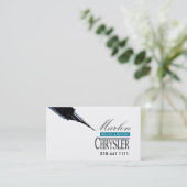 作家の編集者2のスタイリッシュで創造的な名刺 名刺 (スタンド正面)