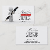 作家の編集者3のスタイリッシュで創造的な名刺 名刺 (正面/裏面)