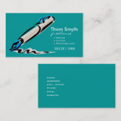 作家の編集者4のスタイリッシュで創造的な名刺 名刺 (正面/裏面)