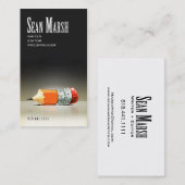 作家の編集者5のスタイリッシュで創造的な校正係 名刺 (正面/裏面)