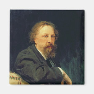 作家の計算Alexey K. Tolstoyのポートレート マグネット