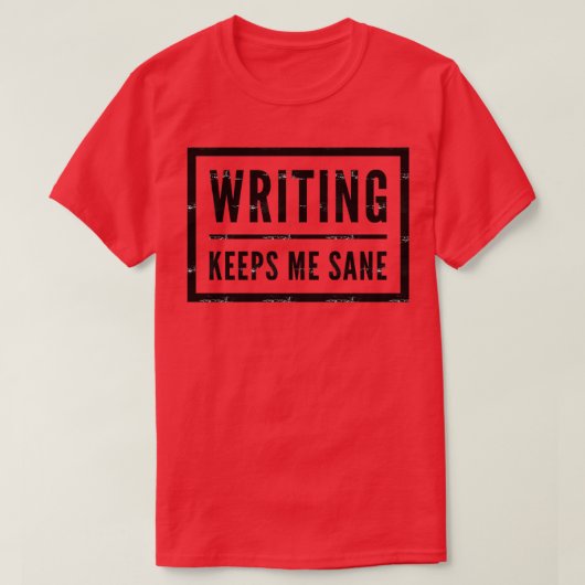 作家の詩書人のユーモア Tシャツ (デザイン正面)