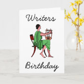 作家の誕生日 カード (黄色い花)
