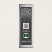 作家の販促資料のグレーブックマーク (裏面)