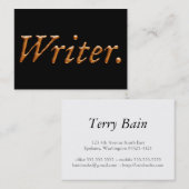 作家の金ゴールド 名刺 (正面/裏面)