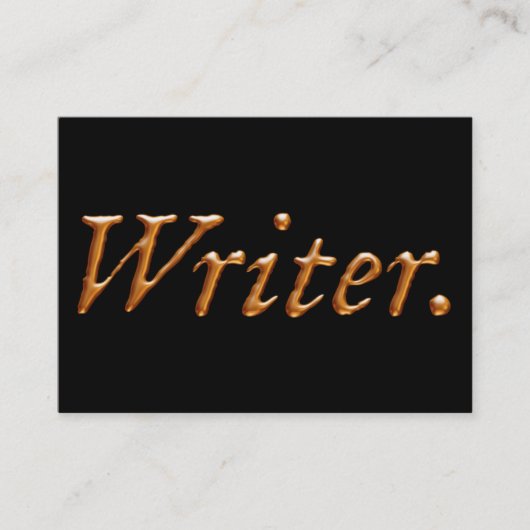 作家の金ゴールド 名刺 (正面)