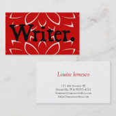 作家の黒い赤 名刺 (正面/裏面)