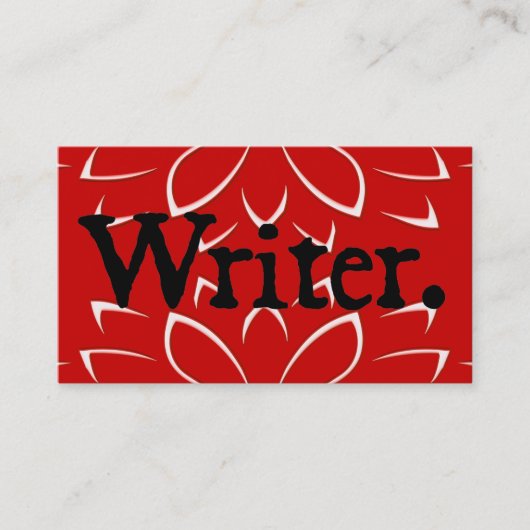 作家の黒い赤 名刺 (正面)