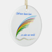 作家はいかに知っています セラミックオーナメント (右)