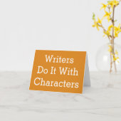 作家はキャラクターで作る カード (黄色い花)