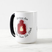 作家はコーヒーのマグより考えも見知らぬ モーフィングマグカップ (正面左)