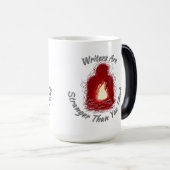 作家はコーヒーのマグより考えも見知らぬ モーフィングマグカップ (正面右)