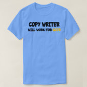 作家はビールの仕事をする Tシャツ (デザイン正面)